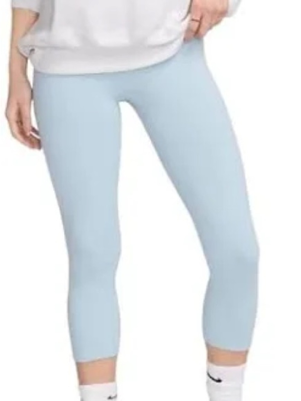 Nike One Women's High Waist Cropped Leggings in Lt Armory Blue NWT